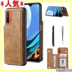 Geshh Redmi 9T/Redmi 9 Power/Note 9 4G 財布型ケース カード収納 左右開 薄型軽量 耐久性 カバー レトロブラウン 背面ケース スタンド機能 手触りが良い 上質 スキミング防止 手帳型ケース シャオミ 9t 薄い茶 655