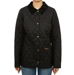【タグ付新品】Barbour バブアー Annadale ロゴ刺繍入りキルティングジャケット サイズ10 ブラック LQU0475BK91☆◆1