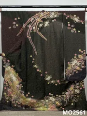 振袖 豪華 桐屋 翠山工房 金通し 金彩 絞り加工 辻が花 身丈166cm MO2561