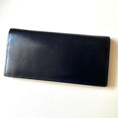 イヴサンローラン 長財布 YSL 刻印 ステッチ レザー ダークブラウン