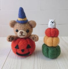 ハロウィン  クマカボチャとカボチャタワー