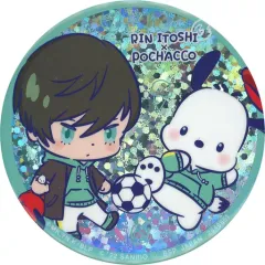 【中古】バッジ・ピンズ 糸師凛×ポチャッコ ホログラム缶バッジ 「ブルーロック×サンリオキャラクターズ」