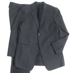 極美品□黒タグ EMPORIO ARMANI/エンポリオアルマーニ JOSH LINE 織柄 ウール×シルク シングルスーツ セットアップ グレー 46 伊製 正規品のサムネイル