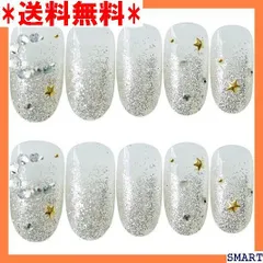 ☆人気_Z048 綺麗な シルバー 手作りネイルチップ 星と月 デコレー ョン した物 入園式 卒業式 結婚式ネイルチップ 812