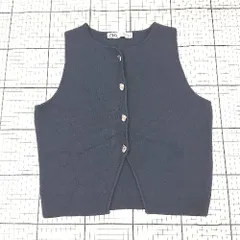 ◇ Θ ZARA ザラ シンプル ノースリーブ ニット ベスト サイズ EUR S USA S MEX 26 ネイビー系 レディース E  【1507230011633】