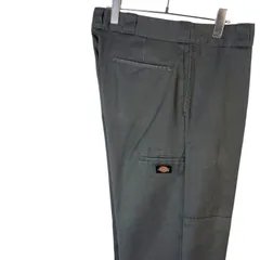 Dickiesディッキーズ85283ダブルニーワークパンツ灰色チャコールグレーツイル生地ロゴタグワンポイントセルフォンポケットvintageヴィンテージ50121
