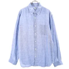 ユーナスエンティル 長袖 シャツ L ブルー系 unus entil_ メンズ 【中古】  【230421】