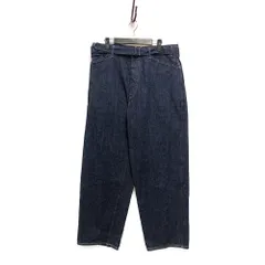 値下げはできませんCOMOLI 23ss デニムベルテッドパンツ　ネイビー　サイズ4