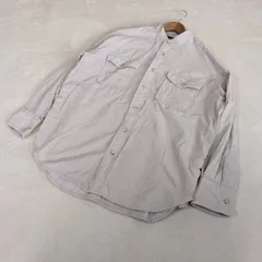 美品【ジャーナルスタンダード】シャツ　長袖　ノーカラー　バンドカラー　ベージュ　綿　コットン　コーデュロイ　 y2k グランジ　