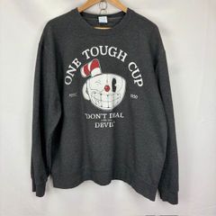 CUPHEAD プリント　裏起毛　スウェット　トレーナー　サイズXL　07012108　01