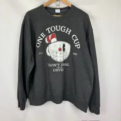 CUPHEAD プリント　裏起毛　スウェット　トレーナー　サイズXL　07012108　01