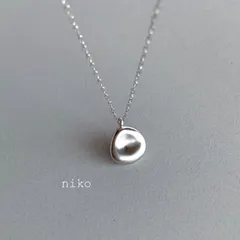 ◆ 251 ゆがみ チャーム コイン ネックレス 40cm ロジウム マット シルバー ◆　再販 定番 人気 大人 上品 華奢 きれいめ シンプル アクセサリー