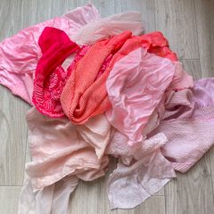 帯揚げ　ピンクの詰め合わせ　汚れあり　古布　/502
