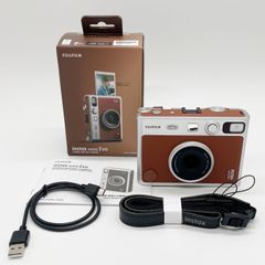 ■元箱付きの極上品 FUJIFILM フジフイルム インスタントカメラ instax mini Evo 「チェキ」BROWN USB Type-C対応