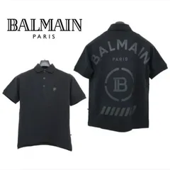 バルマン　ポロシャツ　ブラックS 美品　モノグラム　定価15万　レア　Tシャツ バルマン ポロシャツ ブラックS 美品 モノグラム 定価15万 レア