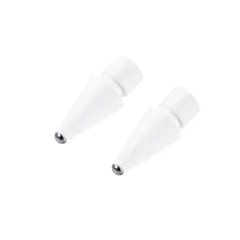 標準形状 エレコム Apple Pencil 交換ペン先 [第1世代 第2世代 対応] 2個セット 金属製 純正ペン先に近い形状 ホワイト P-TIPAP03