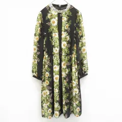 ロイスクレヨン LoisCRAYON ワンピース ロング 花柄 レース 総柄 x916365i