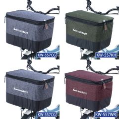 ２段式デニム前カゴカバー WIDE(厚手タイプ) フロント用 撥水、防水機能付き 電動アシスト自転車 オシャレ