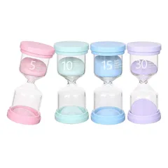 【新着商品】10分 15分 30分 子供用砂時計タイマー 5分 カラフルな砂時計 砂タイマー 4個セット デスクトップ 砂時計 砂時計 キッチン 料理 ゲーム サンドタイマー 教室 お風呂 ALLMIRA ホームオフィスの装飾 クリエイティブギフト