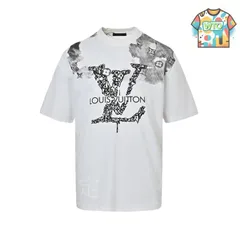 【今日WTO】Louis Vuitton 水墨暈染レタープリント T シャツ-MB16