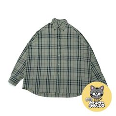 90s 古着 バーバリー 長袖シャツ チェック ゆるダボ XL