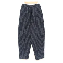 ENFOLD エンフォルド ウール ストライプ ワイド バギー スラックスパンツ ENFOLD エンフォルド ウール ストライプ ワイド バギー