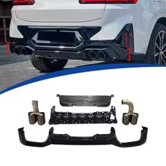 送料無料 BMW X4 G02 2022-2024年式対応 X4Mスタイル リアディフューザー バンパー 後期型用 ドレスアップ 外装パーツCYB171本日限定