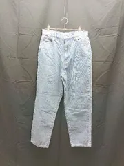 ◇ Chaco closet ﾁｬｺｸﾛｰｾﾞｯﾄ ハイウェスト 無地 シンプル ウォッシュド デニム パンツ Lサイズ ブルー レディース E  【1303020012909】