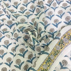 【商用可/1m】インド産ハンドブロックプリント生地 NHB118