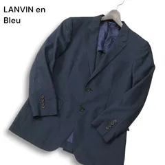 極美品◎LANVIN en Bleu テーラードジャケット アンコン ストレッチ LANVIN en Bleu ジャケット テーラードジャケット セットアップ