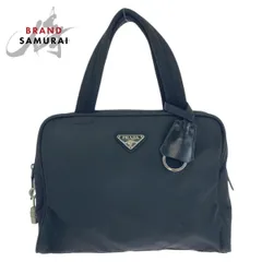 美品 PRADA プラダ テスート 三角ロゴプレート ブラック 黒