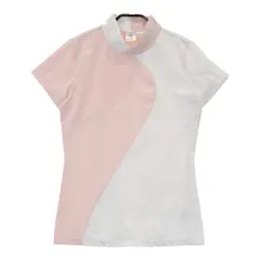 サイズ：L DESCENTE GOLF デサントゴルフ 2023年モデル モックネック 半袖Tシャツ  ピンク系 [240101533602] ゴルフウェア レディース ストスト