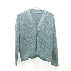 ◇ JOURNAL STANDARD relume ケーブル Vネック ボタン ストレッチ 長袖 カーディガン サイズF ネイビー レディース E 【1308290029367】