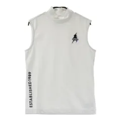 サイズ：00 PEARLY GATES パーリーゲイツ  ハイネックノースリーブシャツ ニコちゃん  ホワイト系 [240101340679]# ゴルフウェア レディース ストスト