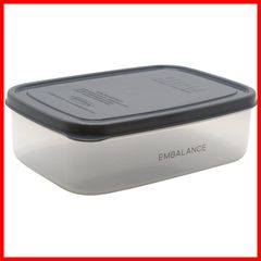 【クーポン有】EMBALANCE(エンバランス)保存容器 レクタングルコンテナ(角型)M(870ｍｌ) ウィルマックス(Wilmax) グレーT12220