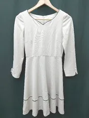 ◇ ◎ PROPORTION BODY DRESSING プロ シンプル きれいめ 長袖 ミニ丈 ワンピース サイズ1 ライトベージュ レディース P  【1406240043156】