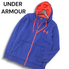 UNDER ARMOUR アンダーアーマー 秋冬 ロゴ★ スウェット 裏起毛 フルジップ パーカー Sz.LG メンズ トレーニング