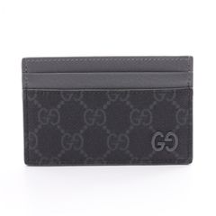 グッチ GUCCI カードケース GGスプリーム 768248FACQC1048 ブラック/グレー PVCコーティングキャンバス レザー カードケース メンズ 新品