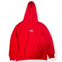 MSGM 裾フリル オーバーサイズ パーカー XS レッド