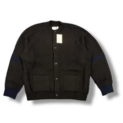 参考上代50600円 未使用品 stein THICK WALE RIB CREW NECK CARDIGAN クルーネックカーディガン ニット セーター シュタイン ST.457 ダークチャコールのサムネイル