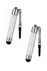 【迅速発送】wumio ミニタッチペン 2個セット イヤホンジャック ストラップ タッチペン スタイラスペン ミニ タブレット スマホ 携帯 コンパクト 液晶 シリコン 静電式