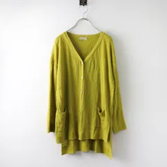サマンサモスモス Samansa Mos2 リネン混Vネックカーディガン F/イエロー トップス Ｖネック 羽織り【2400014485196】