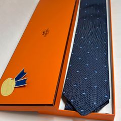T545 【未使用品】HERMES エルメス ネクタイ 箱付き 高級 H柄