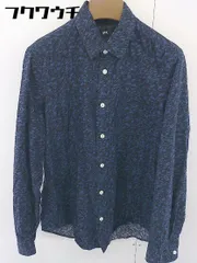◇ HARE ハレ 総柄 長袖 シャツ サイズM ネイビー系 メンズ  【1110080008311】