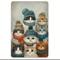 ❀·* 夜空ノムコウ✰見上げる猫たち… ファブリックパネル 14×25