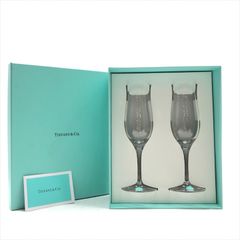 新品未使用 TIFFANY＆Co. ティファニー スウィング シャンパン グラス クリア 2客 セット プレゼント 贈り物 食器 m14751
