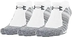Under Armour Elevated Performance No Show Socks 3-Pair White Shoe Size: Mens 8-12 Womens 9-12