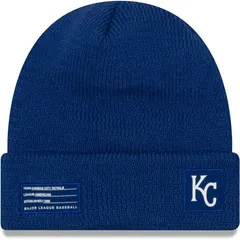 NEWERA ニューエラ MLB ニット帽 KC カンザスシティ Royals ロイヤルズ 青 YOUTH 防寒
