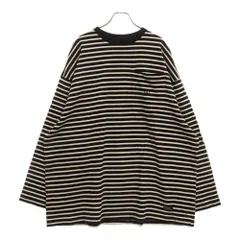 FAT (エフエーティー) MONT SAINT フロントポケット ボーダー 長袖Tシャツ クルーネック カットソー ブラック/ホワイト F32310-CT12-ABのサムネイル