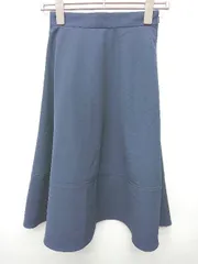 ◇ Θ MISCH MASCH ミッシュマッシュ 膝下丈 フレア スカート サイズ36 ネイビー レディース P  【1409250009259】